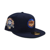 Navy Blue Chicago Cubs Green Bottom 1990 All Star Game Side Patch New Era 59Fifty Fitted