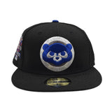 Black Blue Chicago Cubs Gray Bottom 1990 All Star Game Side Patch New Era 59Fifty Fitted