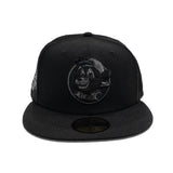 Black on Black Chicago Cubs Clark The Bear Logo Gray Bottom 1990 All Star Game Side Patch New Era 59Fifty Fitted