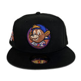 Black Chicago Cubs Clark The Bear Logo Gray Bottom 1990 All Star Game Side Patch New Era 59Fifty Fitted