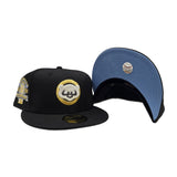 Black Glow in the Dark Chicago Cubs Logo Icy Blue Bottom 1990 All Star Game Side Patch New Era 59Fifty Fitted