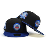 Black Chicago Cubs Royal Blue Visor Icy Blue Bottom 1990 All Star Game Side Patch New Era 59Fifty Fitted