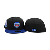 Black Chicago Cubs Royal Blue Visor Icy Blue Bottom 1990 All Star Game Side Patch New Era 59Fifty Fitted