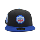 Black Chicago Cubs Royal Blue Visor Icy Blue Bottom 1990 All Star Game Side Patch New Era 59Fifty Fitted