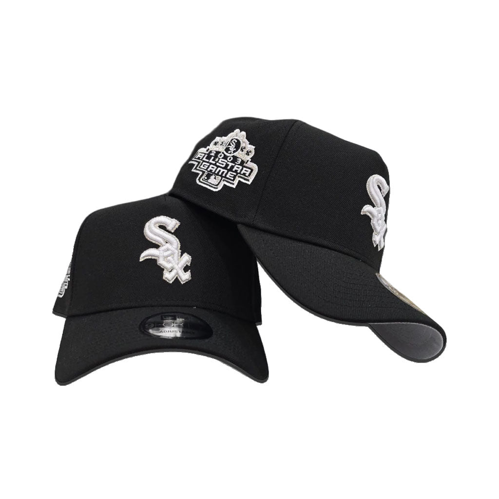 Black Chicago White Sox Curved Brim Gray Bottom 2003 All Star Game Side  Patch New Era 9Forty Snapback