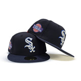 Navy Blue Chicago White Sox Night Shift Navy Blue Visor Gray Bottom 2005 World Series Side Patch New Era 59Fifty Fitted