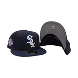 Navy Blue Chicago White Sox Night Shift Navy Blue Visor Gray Bottom 2005 World Series Side Patch New Era 59Fifty Fitted