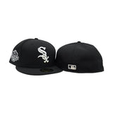 Black Chicago White Sox Gray Bottom Monotone 2003 All Star Game Side Patch New Era 59Fifty Fitted