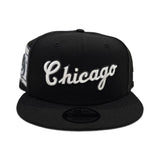 Black Script Chicago White Sox Gray Bottom 95 Years Side Patch New Era 9Fifty Snapback