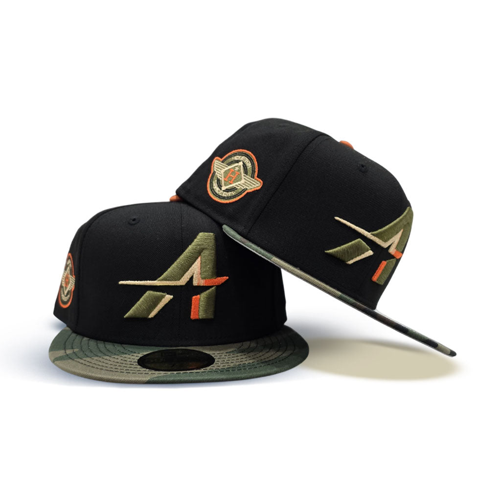 Black City Connect Houston Astros Woodland Camo Visor Gray