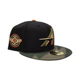Black City Connect Houston Astros Woodland Camo Visor Gray Bottom Houston Space City Side Patch New Era 59Fifty Fitted