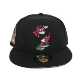 Black Colorado Rockies Mascot Logo Gray Bottom 1995 Coors Field Side Patch New Era 59Fifty Fitted