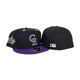 Black Colorado Rockies Purple Visor Gray Bottom 2025 All Star Game Side Patch Split Panel New Era On-field 59Fifty Fitted
