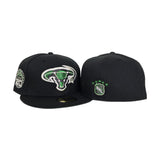 Black Dallas Stars Green Bottom 20th Anniversary Side Patch New Era 59Fifty Fitted