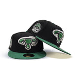 Black Dallas Texas Stars Green Visor Gray Bottom 20th Anniversary Side Patch New Era 59Fifty Fitted