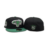 Black Dallas Texas Stars Green Visor Gray Bottom 20th Anniversary Side Patch New Era 59Fifty Fitted