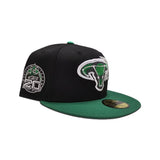 Black Dallas Texas Stars Green Visor Gray Bottom 20th Anniversary Side Patch New Era 59Fifty Fitted