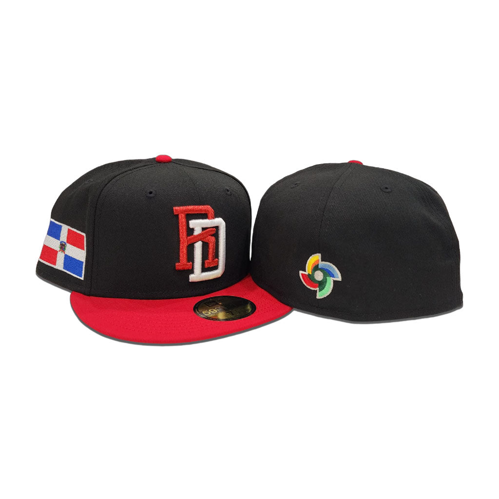 Black Dominican Republic Red Visor Gray Bottom 2023 World Baseball Classic New Era 59Fifty Fitted