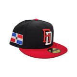 Black Dominican Republic Red Visor Gray Bottom 2023 World Baseball Classic New Era 59Fifty Fitted