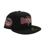 Black Fresno Grizzlies Gray Bottom 20 Seasons Side Patch New Era 59Fifty Fitted