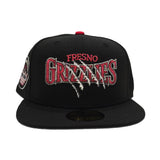 Black Fresno Grizzlies Gray Bottom 20 Seasons Side Patch New Era 59Fifty Fitted