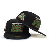 Black Beaumont Golden Gators Green Bottom Team Logo Side Patch MILB New Era 59Fifty Fitted