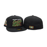 Black Beaumont Golden Gators Green Bottom Team Logo Side Patch MILB New Era 59Fifty Fitted