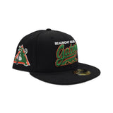 Black Beaumont Golden Gators Green Bottom Team Logo Side Patch MILB New Era 59Fifty Fitted