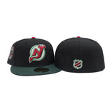 Black Glow In The Dark New Jersey Devils Dark Green Visor Gray Bottom 2014 New York Stadium Series Side Patch New Era 59Fifty Fitted