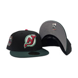 Black Glow In The Dark New Jersey Devils Dark Green Visor Gray Bottom 2014 New York Stadium Series Side Patch New Era 59Fifty Fitted