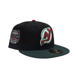 Black Glow In The Dark New Jersey Devils Dark Green Visor Gray Bottom 2014 New York Stadium Series Side Patch New Era 59Fifty Fitted