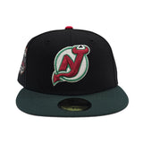 Black Glow In The Dark New Jersey Devils Dark Green Visor Gray Bottom 2014 New York Stadium Series Side Patch New Era 59Fifty Fitted