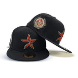 Black Houston Astros Green Bottom Celebrating 45 Years Side Patch New Era 59Fifty Fitted