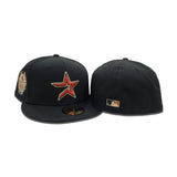 Black Houston Astros Green Bottom Celebrating 45 Years Side Patch New Era 59Fifty Fitted