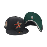 Black Houston Astros Green Bottom Celebrating 45 Years Side Patch New Era 59Fifty Fitted