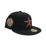 Black Houston Astros Green Bottom Celebrating 45 Years Side Patch New Era 59Fifty Fitted