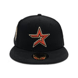 Black Houston Astros Green Bottom Celebrating 45 Years Side Patch New Era 59Fifty Fitted