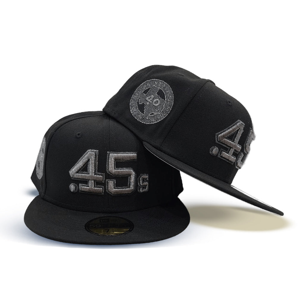 Houston Colt .45s New Era Chrome White/Navy Bill and Gray Bottom With  Celebrating 40 Years Colt .45s Patch On Side 59FIFTY Fitted Hat