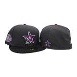 Dark Gray Houston Astros Drip Logo Black Visor Gray Bottom 2005 World Series Side Patch New Era 59Fifty Fitted