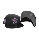 Dark Gray Houston Astros Drip Logo Black Visor Gray Bottom 2005 World Series Side Patch New Era 59Fifty Fitted