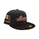 Dark Gray Houston Astros brown Visor Green Bottom 2000 Inaugural Season Side Patch New Era 59Fifty Fitted