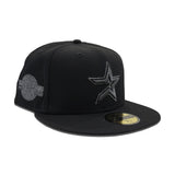 Black on Black Houston Astros Gray Bottom 2005 World Series Side Patch New Era 59Fifty Fitted