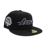 Black Houston Astros Gray Bottom 45th Anniversary Side Patch New Era 59Fifty Fitted