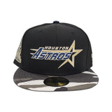 Black Houston Astros Urban Camo Visor Gray Bottom 35th Anniversary Side Patch New Era 59Fifty Fitted
