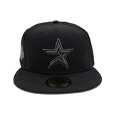 Black on Black Houston Astros Gray Bottom 2005 World Series Side Patch New Era 59Fifty Fitted