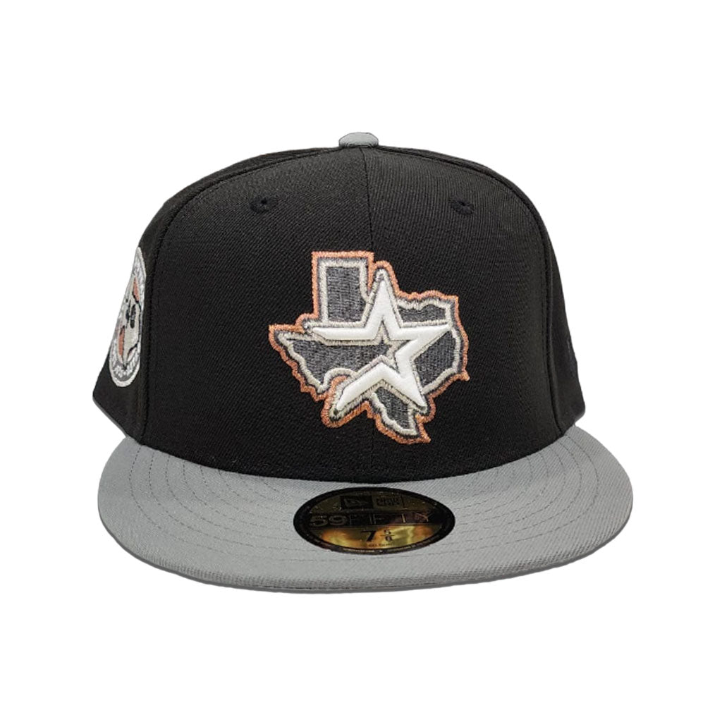 Black Houston Astros Gray visor Gray Bottom Celebrating 40 Years Side Patch New Era 59Fifty Fitted