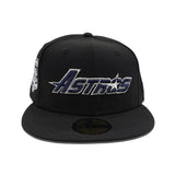 Black Houston Astros Gray Bottom 45th Anniversary Side Patch New Era 59Fifty Fitted