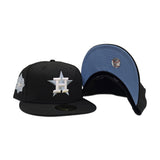 Black Houston Astros Icy Blue Bottom 2022 World Series Side Patch New Era 59Fifty Fitted