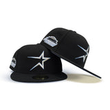 Black Houston Astros Icy Blue Bottom Astrodome Side Patch New Era 59Fifty Fitted