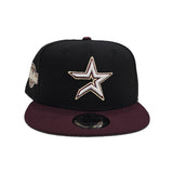 Black Houston Astros Maroon Visor Gray Bottom 2005 World Series Side Patch New Era 9Fifty Snapback